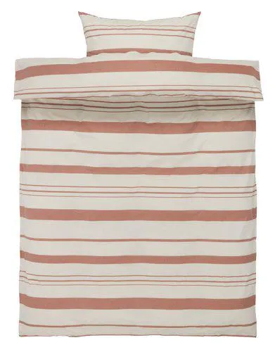 Komplet pościeli SILJE farbowana przędza 140x200 rdzawy