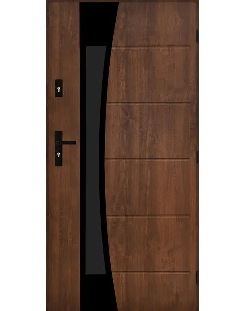 Drzwi zewnętrzne Diuna orzech 100 prawe kpl PANTOR