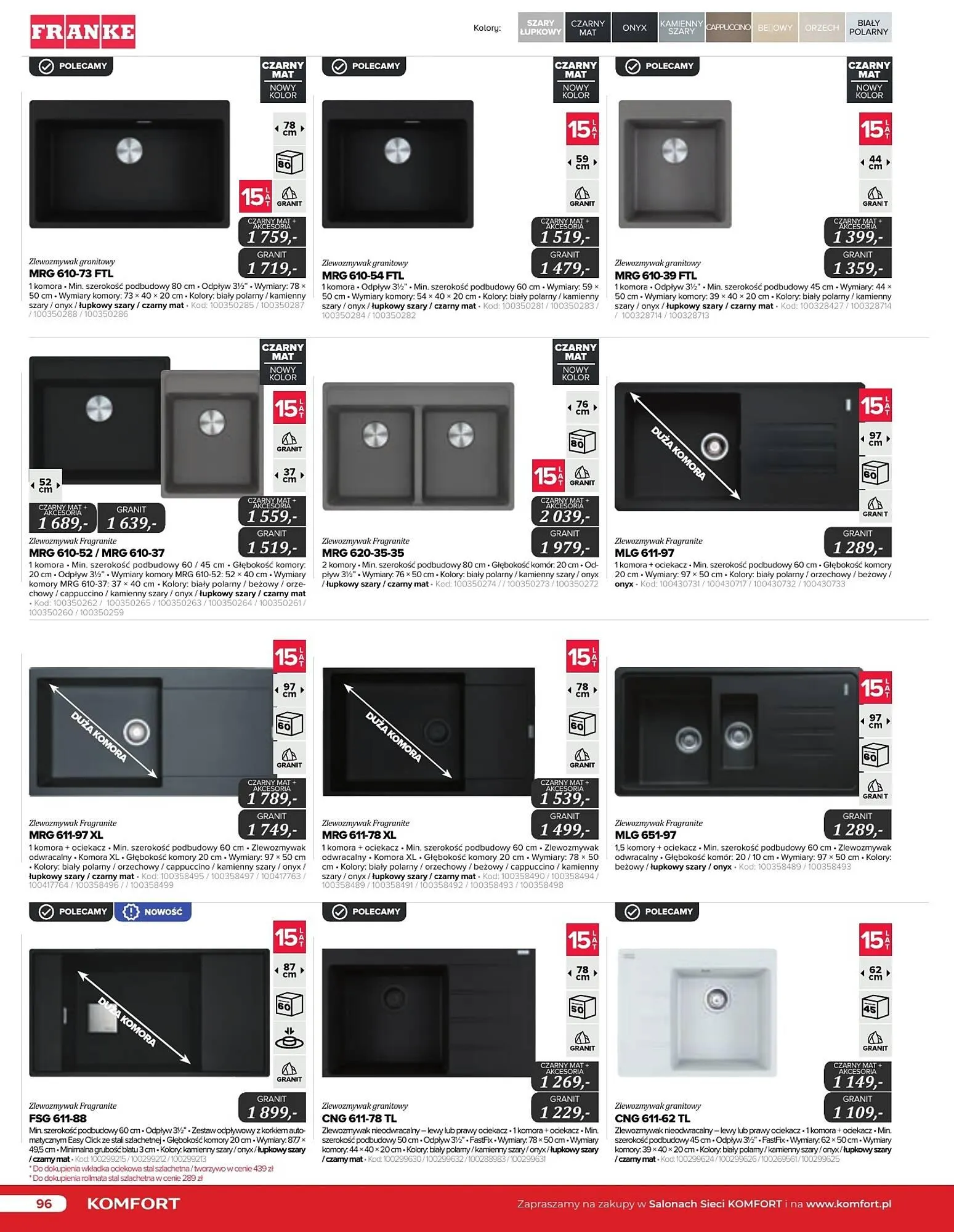Gazetka Komfort gazetka od 11 września do 31 grudnia 2024 - Strona 96