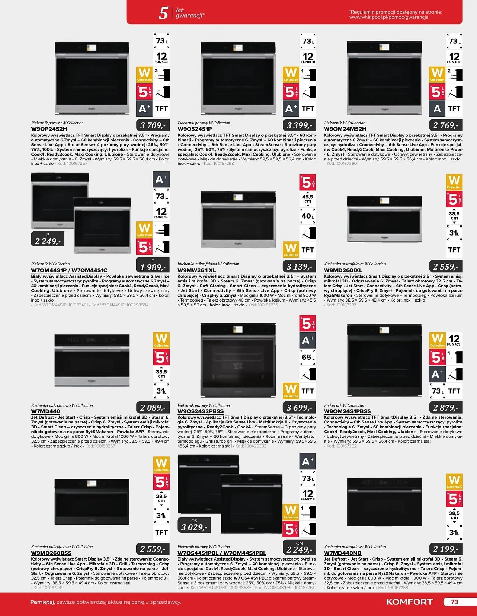 Gazetka Komfort gazetka od 11 września do 31 grudnia 2024 - Strona 73