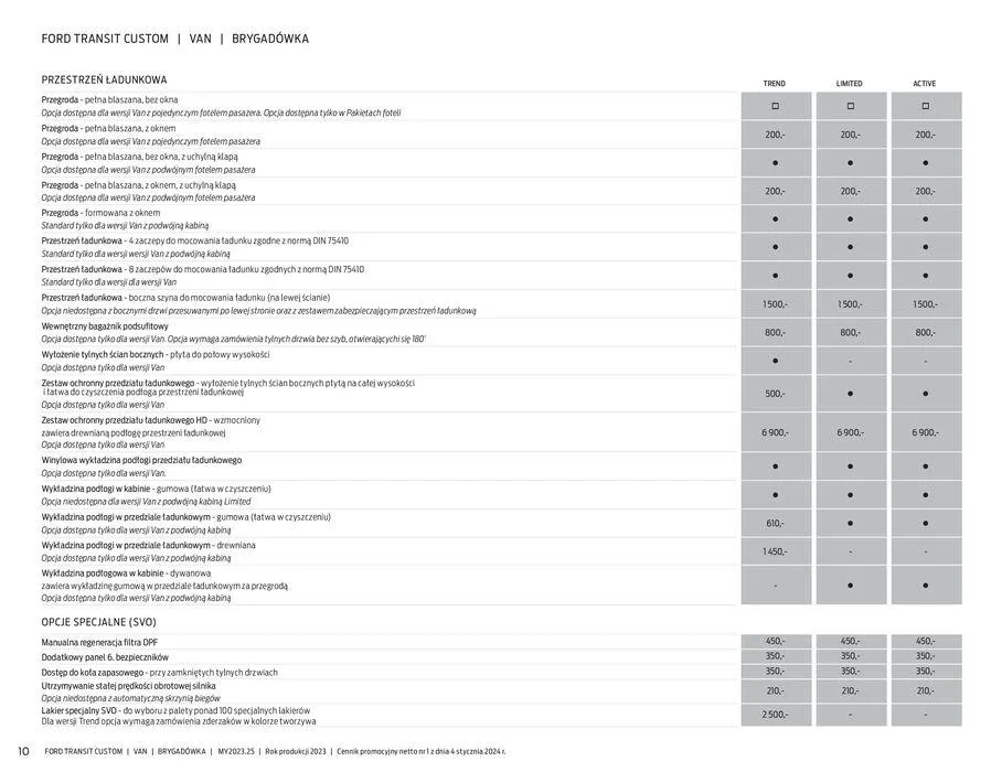 Gazetka FORD TRANSIT CUSTOM od 16 kwietnia do 16 kwietnia 2025 - Strona 10