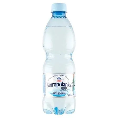 STAROPOLANKA 800 NATURALNA WODA MINERALNA ŚREDNIOZMINERALIZOWANA LEKKO GAZOWANA 500 ML 0.5 L