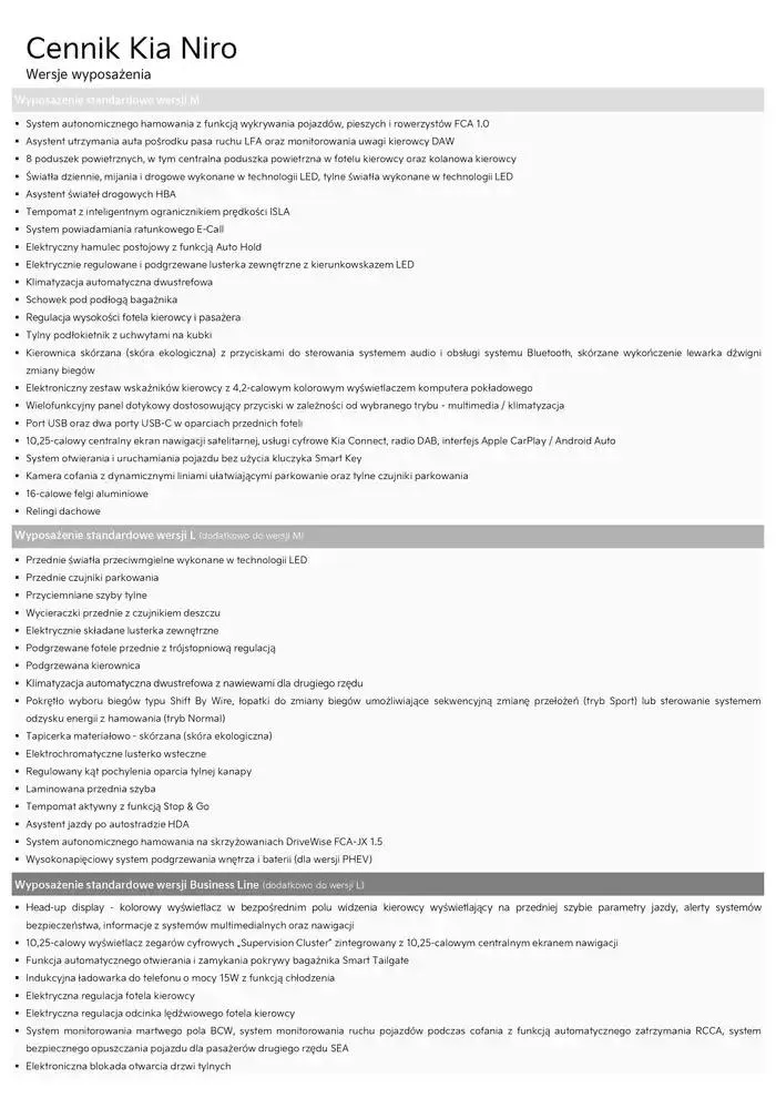 Gazetka Kia Niro Cennik 2025  od 21 lutego do 31 grudnia 2025 - Strona 3