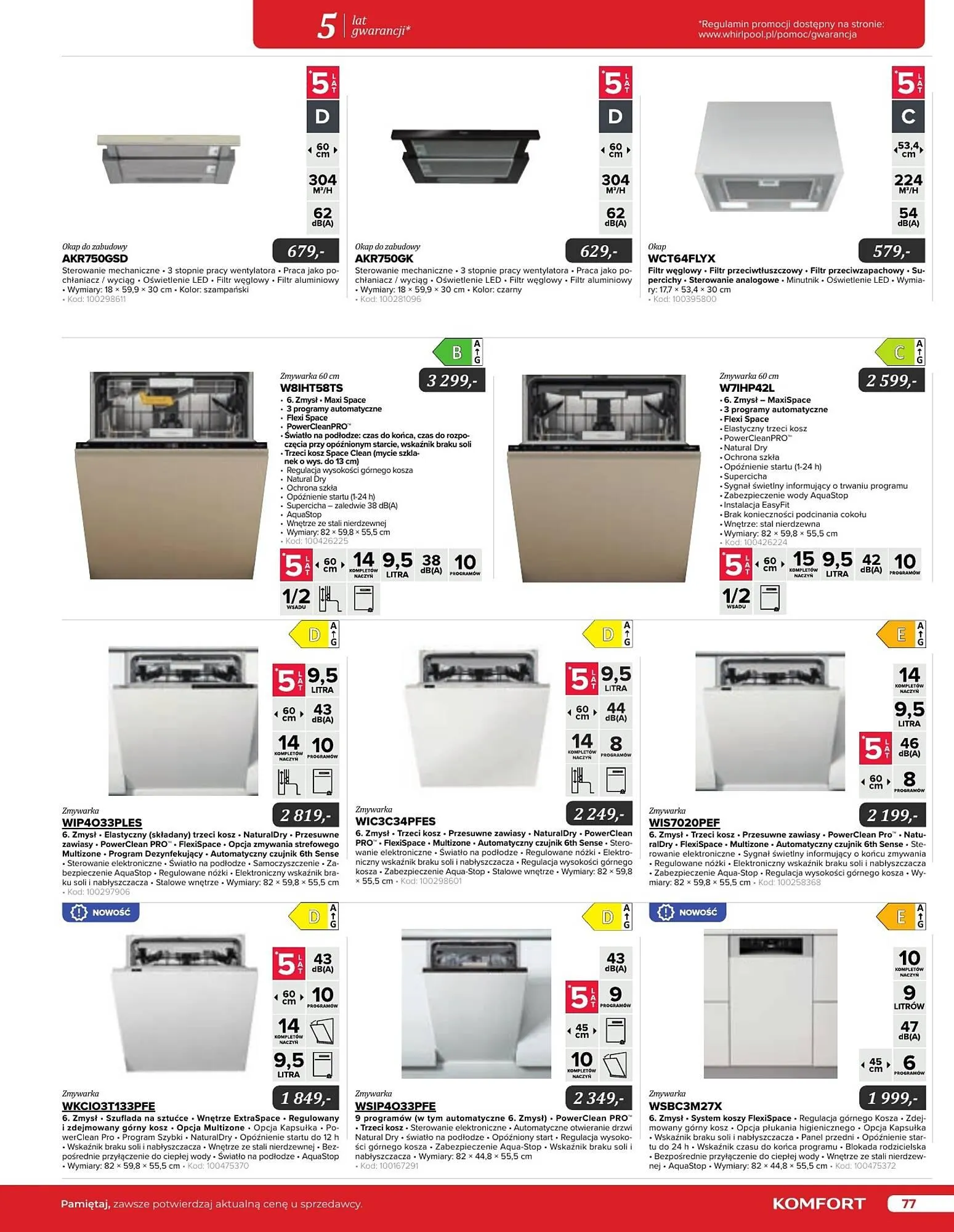 Gazetka Komfort gazetka od 11 września do 31 grudnia 2024 - Strona 77