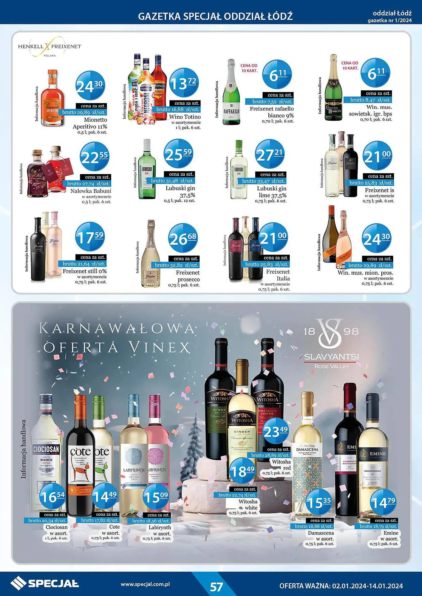 Gazetka Specjał gazetka od 2 stycznia do 14 stycznia 2024 - Strona 57