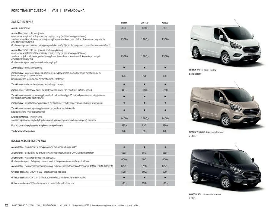 Gazetka FORD TRANSIT CUSTOM od 16 kwietnia do 16 kwietnia 2025 - Strona 12