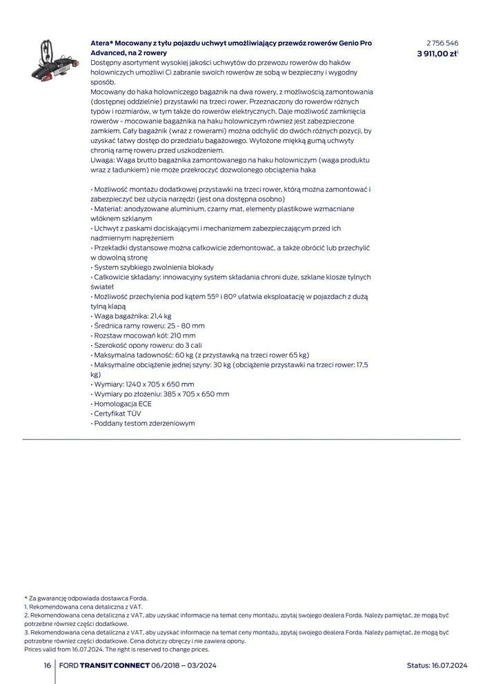 Gazetka FORD TRANSIT CONNECT od 3 sierpnia do 3 sierpnia 2025 - Strona 16