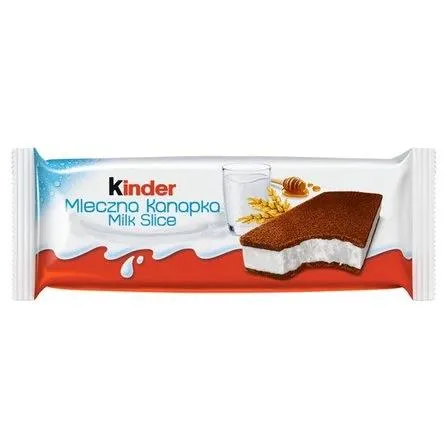 KINDER MLECZNA KANAPKA BISZKOPT Z MLECZNYM NADZIENIEM 28 G 0.028 kg