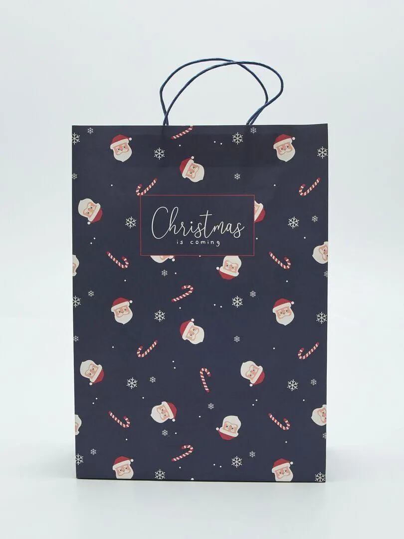 Sac cadeau de Noël - Bleu