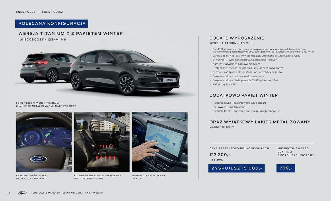 Gazetka FORD FOCUS od 16 kwietnia do 16 kwietnia 2025 - Strona 12