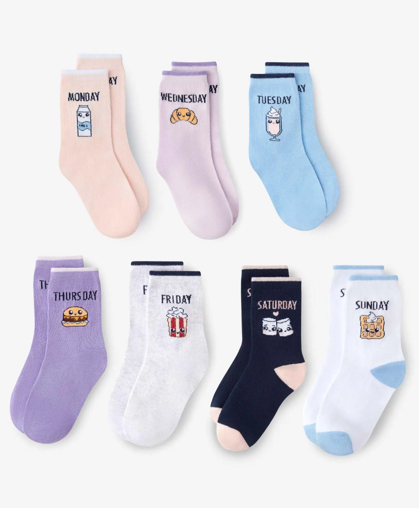 7-pak skarpetek dziewczęcych