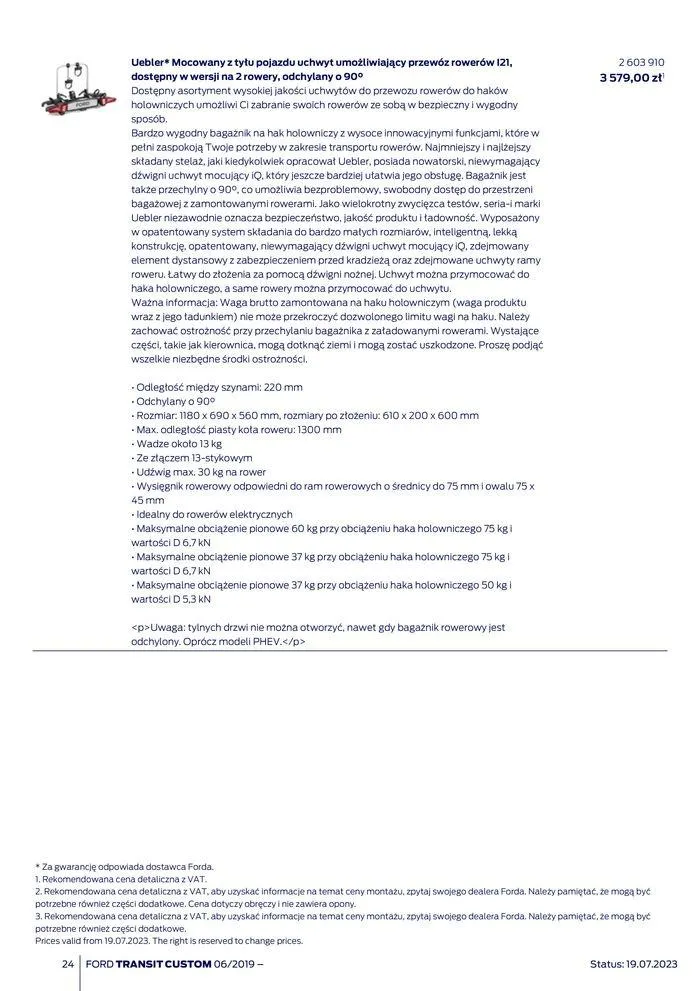 Gazetka NOWY FORD TRANSIT CUSTOM od 16 kwietnia do 16 kwietnia 2025 - Strona 24