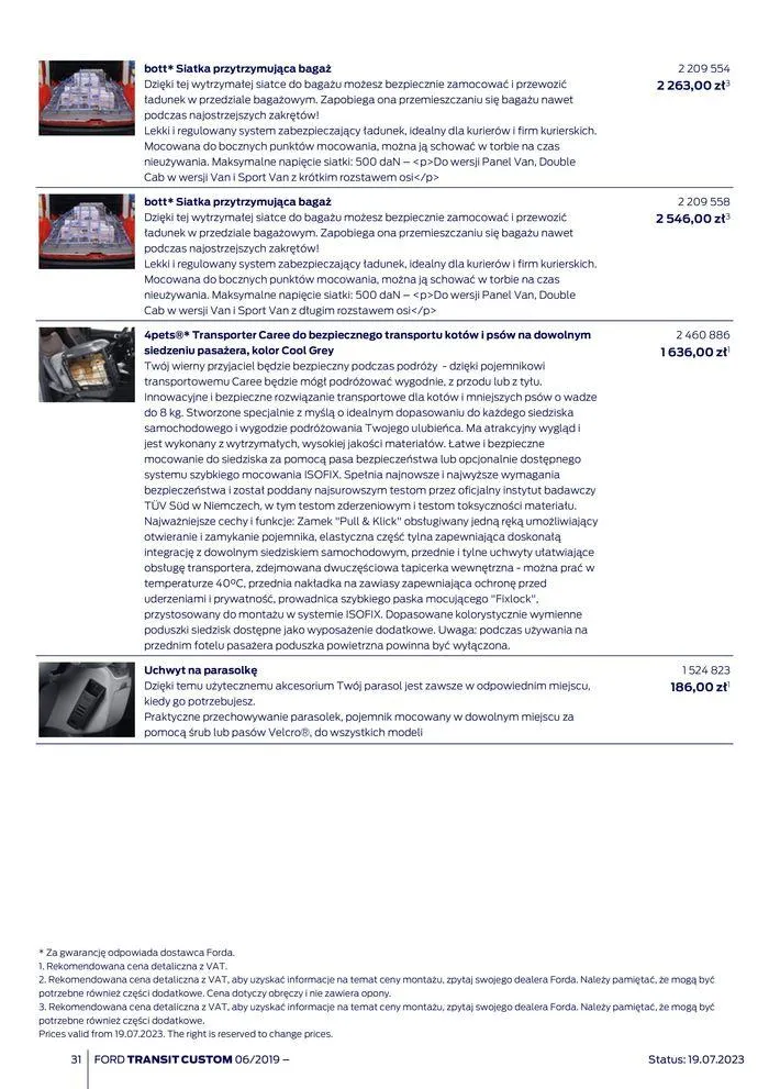 Gazetka NOWY FORD TRANSIT CUSTOM od 16 kwietnia do 16 kwietnia 2025 - Strona 31