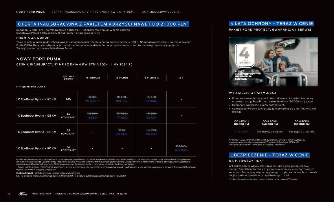 Gazetka NOWY FORD PUMA od 16 kwietnia do 16 kwietnia 2025 - Strona 10