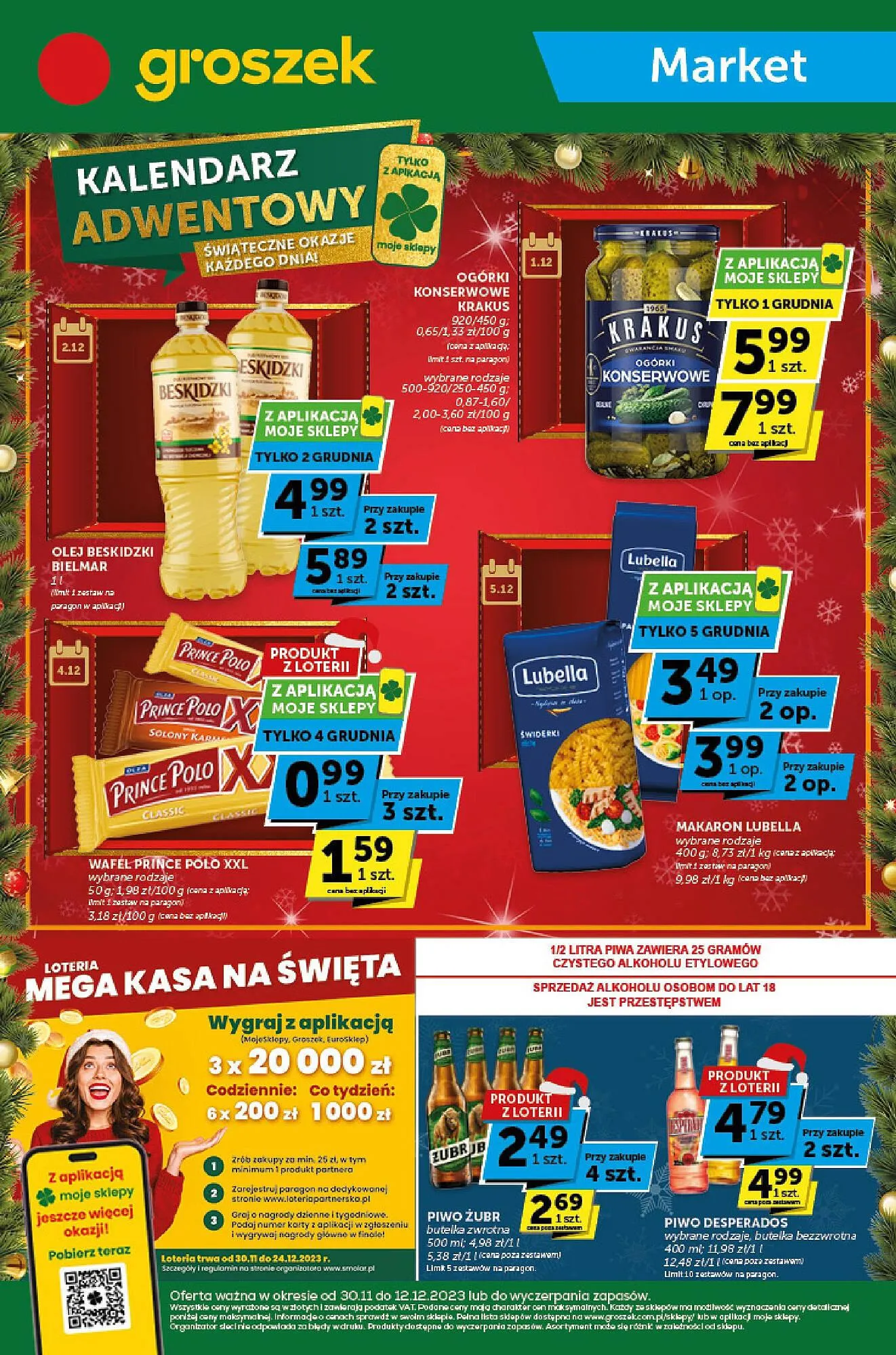 Gazetka Groszek gazetka od 28 listopada do 12 grudnia 2023 - Strona 1