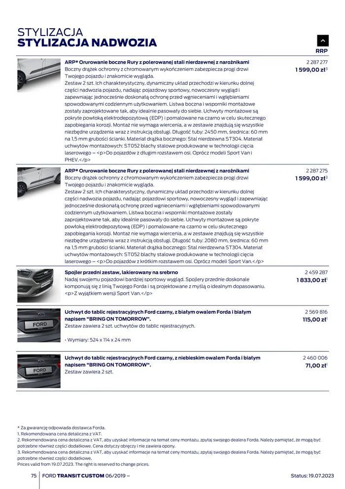 Gazetka NOWY FORD TRANSIT CUSTOM od 16 kwietnia do 16 kwietnia 2025 - Strona 75
