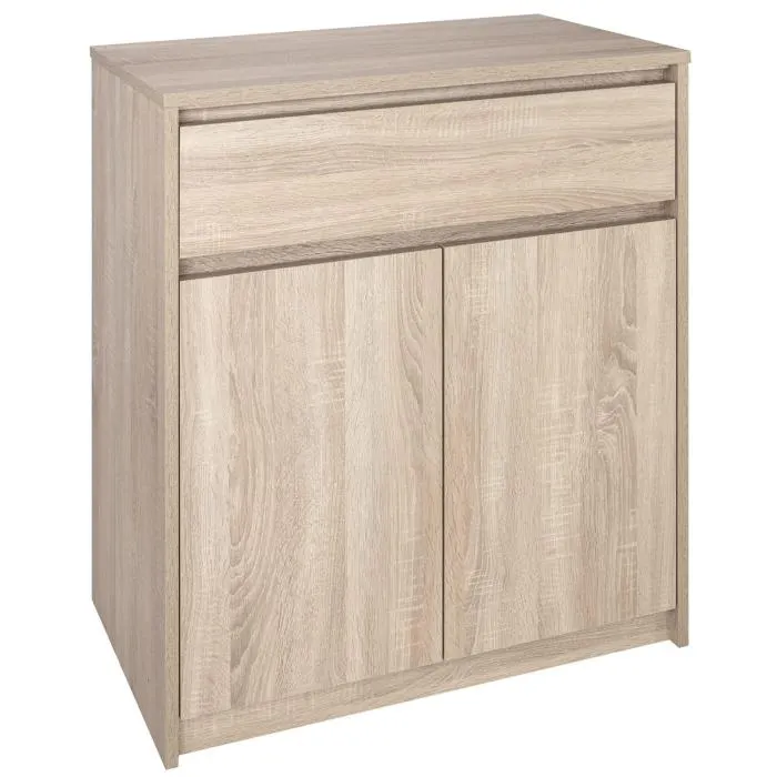 Komoda dwudrzwiowa z szufladą dąb sonoma 80cm DEXTER 2D1S