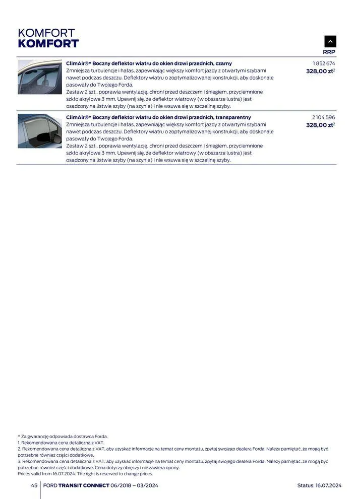 Gazetka FORD TRANSIT CONNECT od 3 sierpnia do 3 sierpnia 2025 - Strona 45