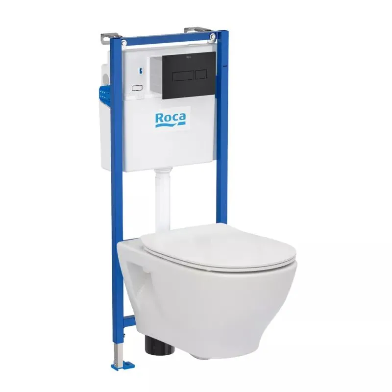 Zestaw podtynkowy Roca Keto sanit NV1 przycisk czarny mat