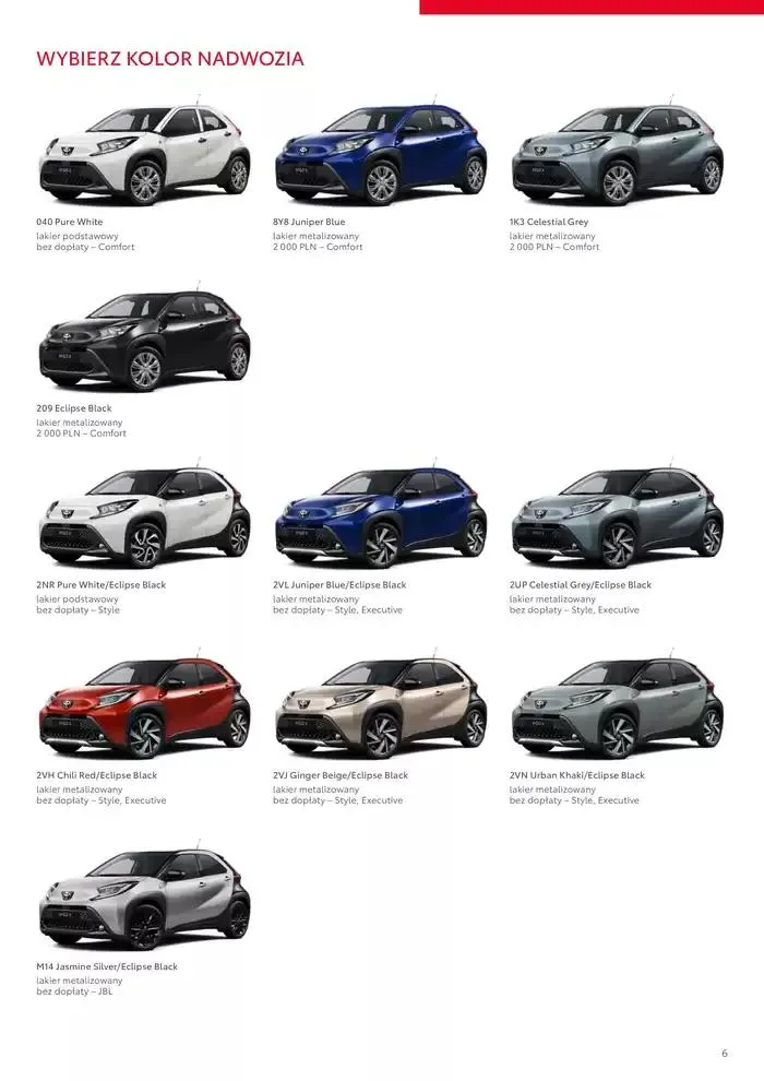 Gazetka Toyota AYGO X 2025 od 31 stycznia do 31 grudnia 2025 - Strona 6