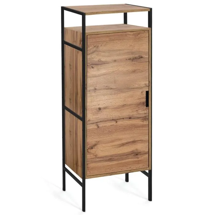 CUBE Szafka 1D z dodatkową półką dąb wotan ze stelażem