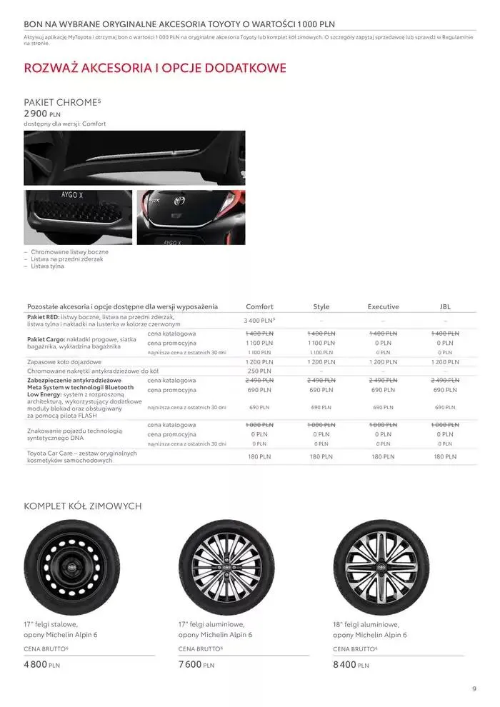 Gazetka Toyota AYGO X 2025 od 31 stycznia do 31 grudnia 2025 - Strona 9