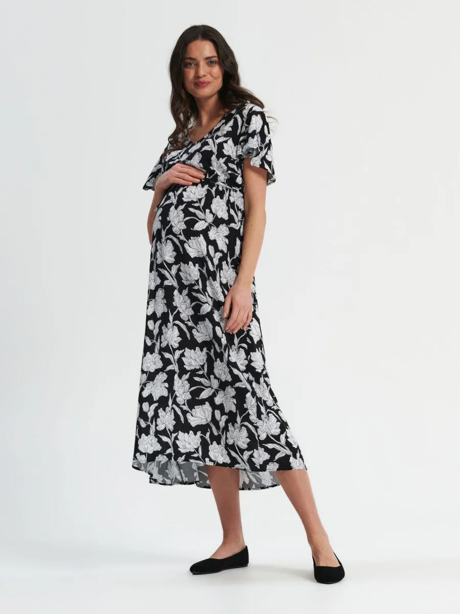 Sukienka midi w kwiaty