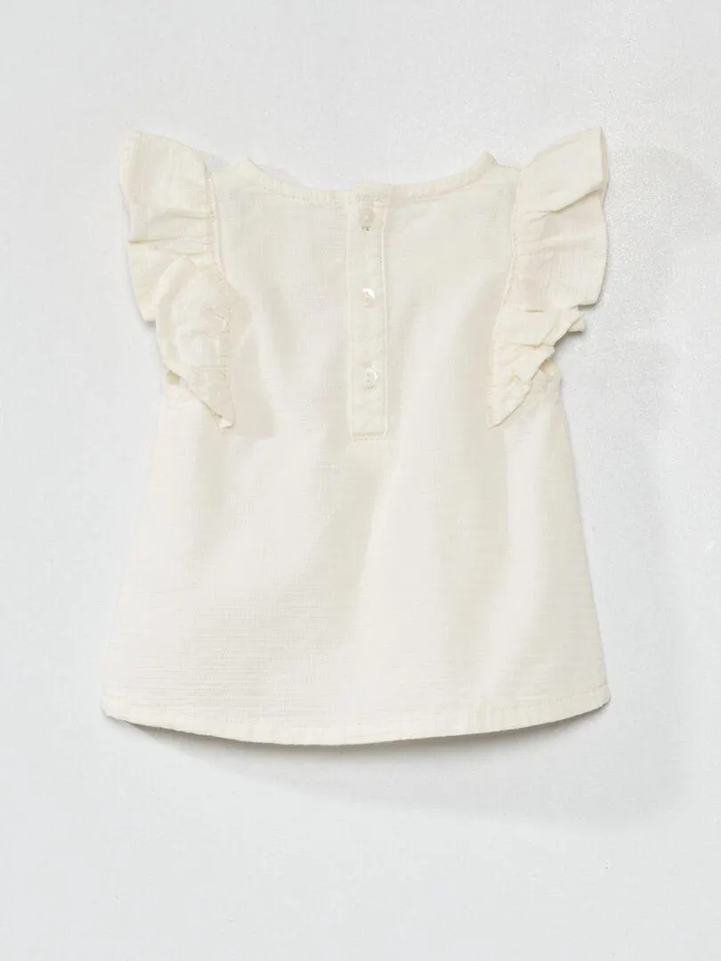 Blouse en coton - Ecru
