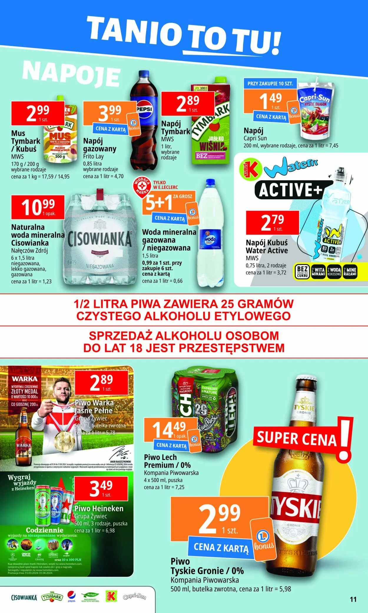 Gazetka E.Leclerc Aktualna gazetka od 5 czerwca do 19 czerwca 2024 - Strona 11