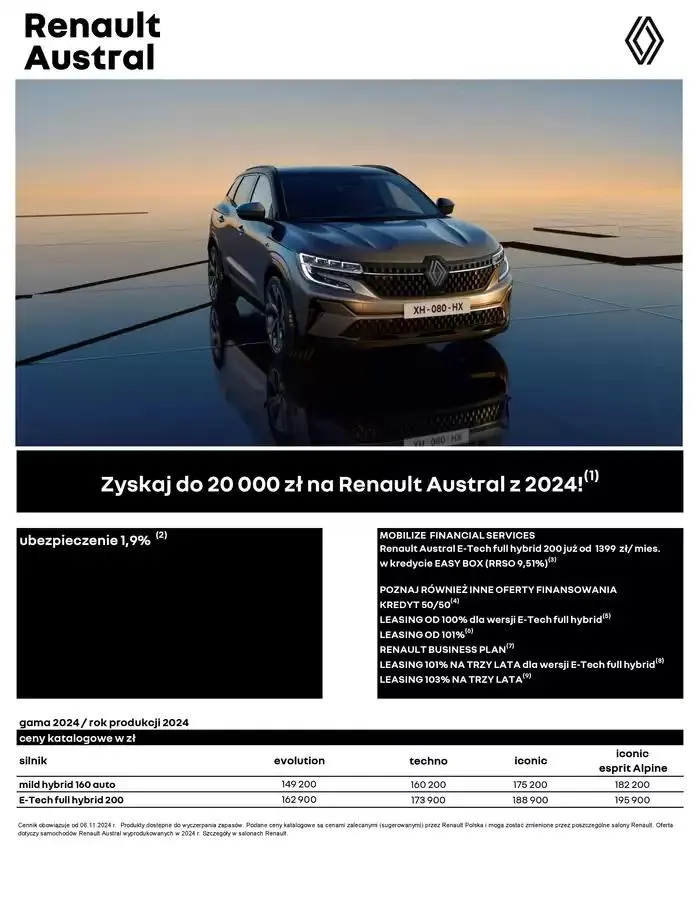 Gazetka Renault Austral od 7 listopada do 7 listopada 2025 - Strona 1