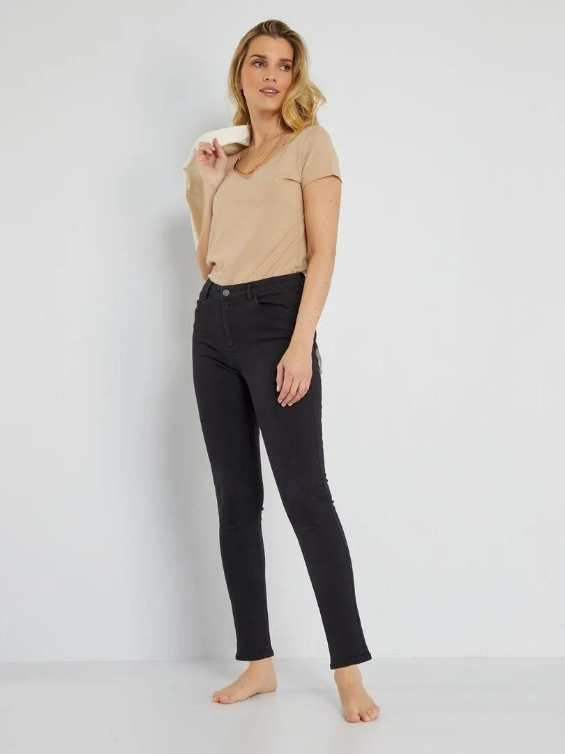 Jean skinny push-up longueur - L28 - Noir