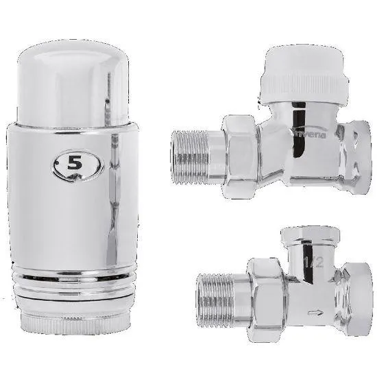 Komplet termostatyczny prosty chrom