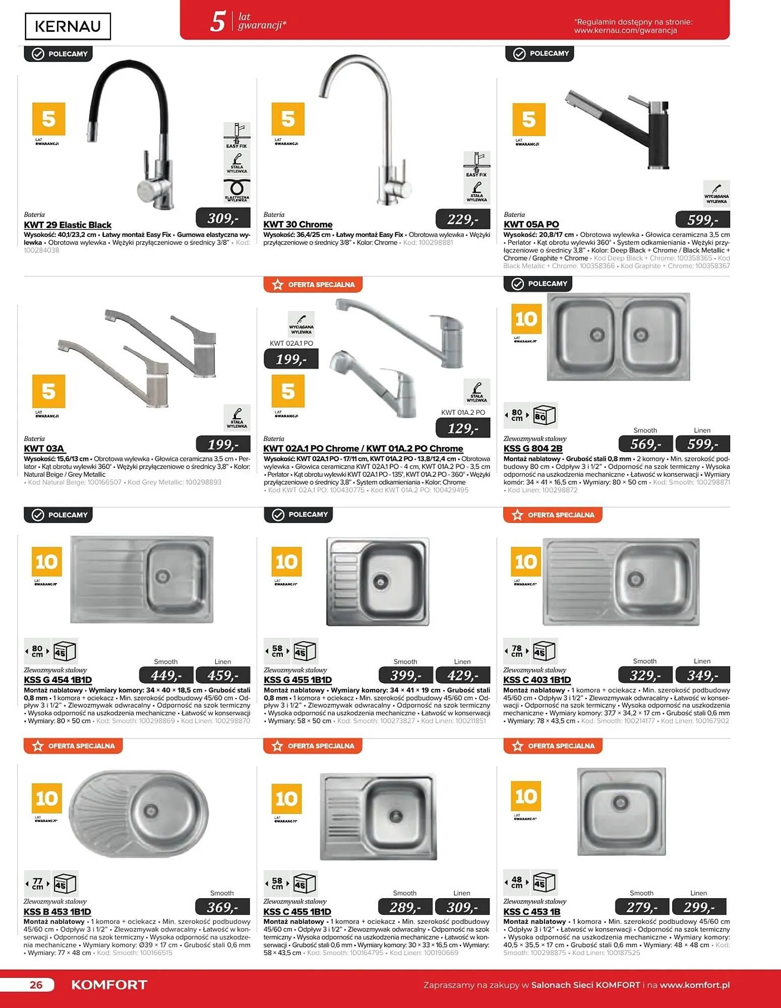 Gazetka Komfort gazetka od 11 września do 31 grudnia 2024 - Strona 26