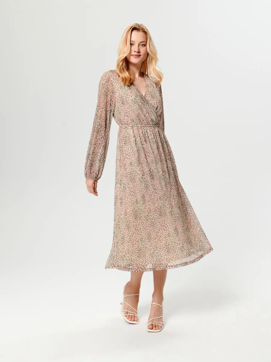 Sukienka midi ze wzorem