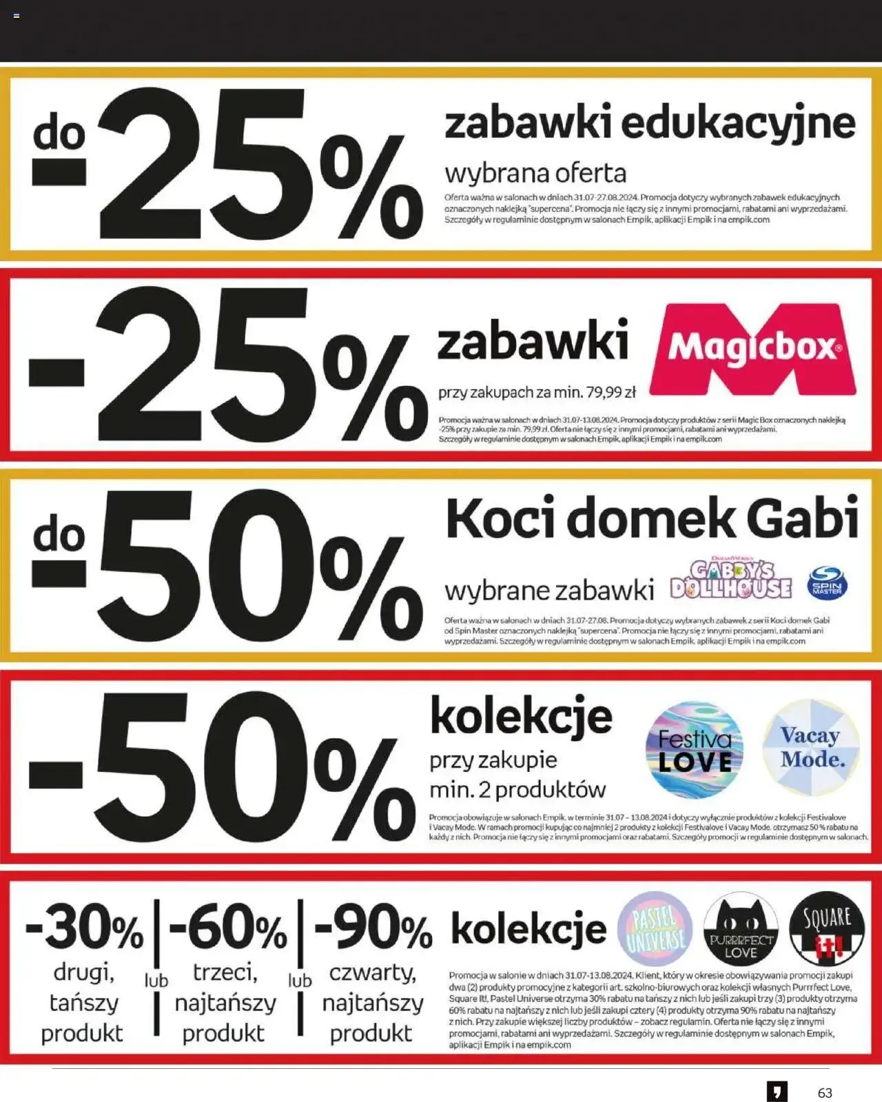 Gazetka Empik Gazetka od 31 lipca do 13 sierpnia 2024 - Strona 63