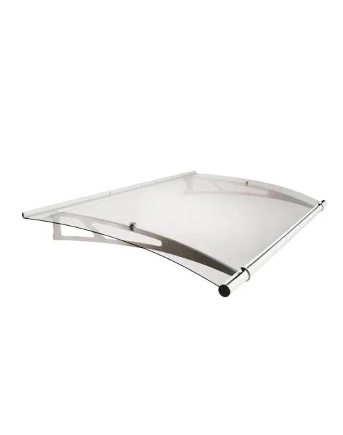 Daszek ze stali nierdzewnej, Lightline L, akryl bezbarwny, 150x95 cm ROBELIT