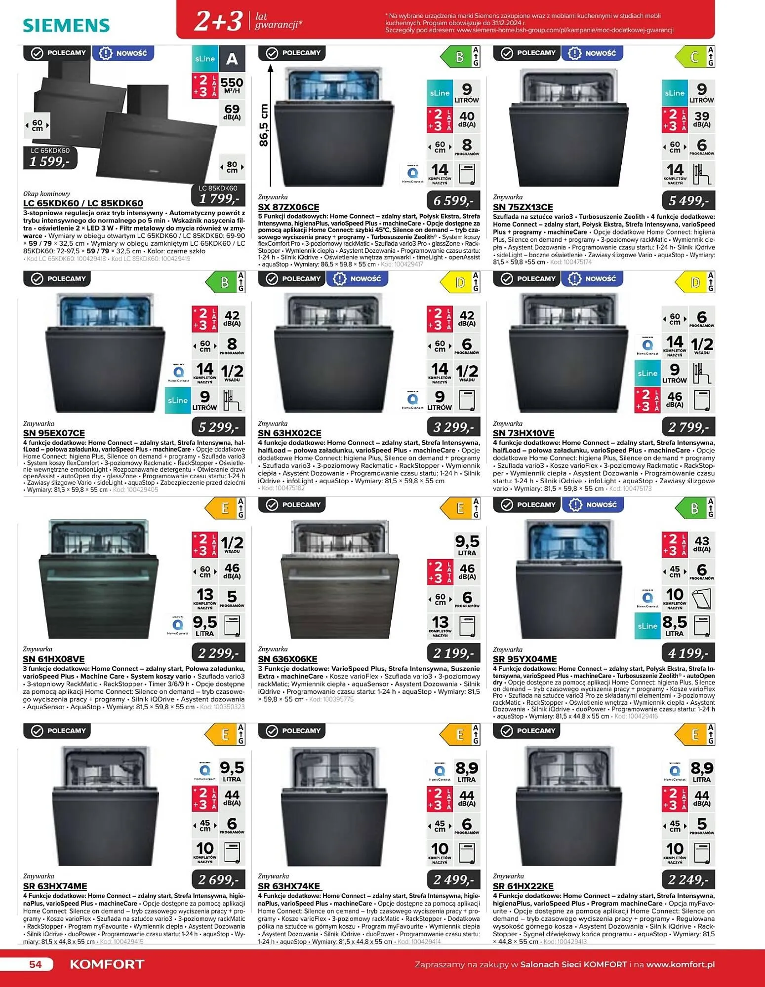Gazetka Komfort gazetka od 11 września do 31 grudnia 2024 - Strona 54