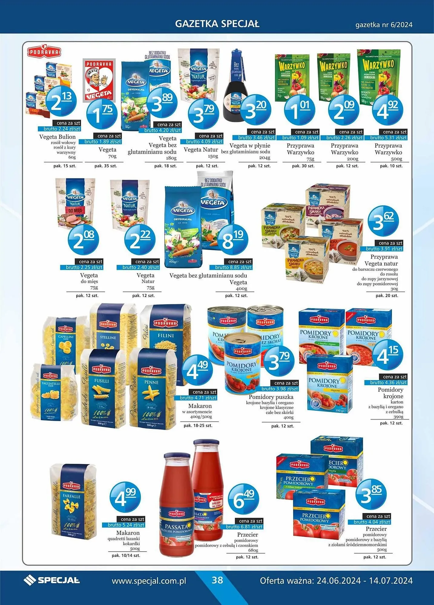 Gazetka Specjał gazetka od 24 czerwca do 14 lipca 2024 - Strona 38