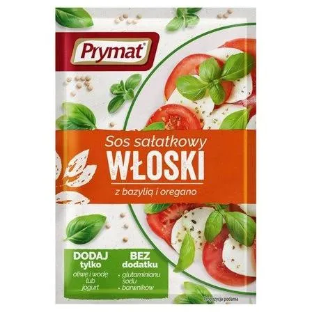 PRYMAT SOS SAŁATKOWY WŁOSKI Z BAZYLIĄ I OREGANO 9 G 0.009 kg