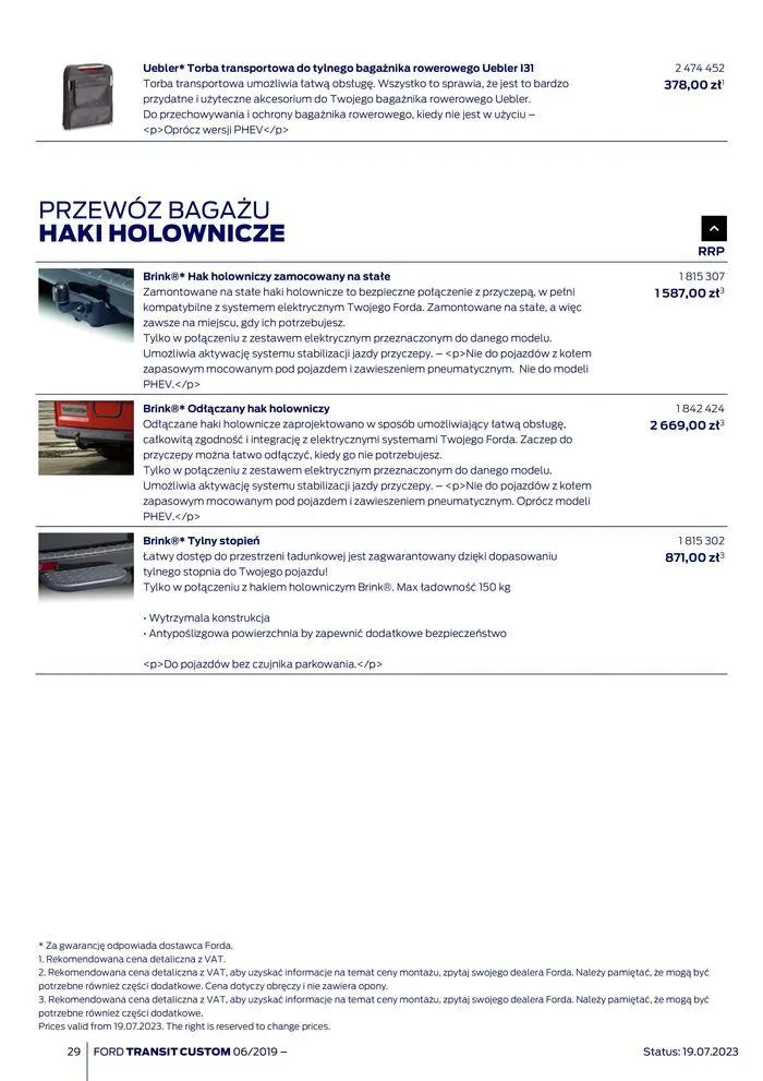 Gazetka NOWY FORD TRANSIT CUSTOM od 16 kwietnia do 16 kwietnia 2025 - Strona 29