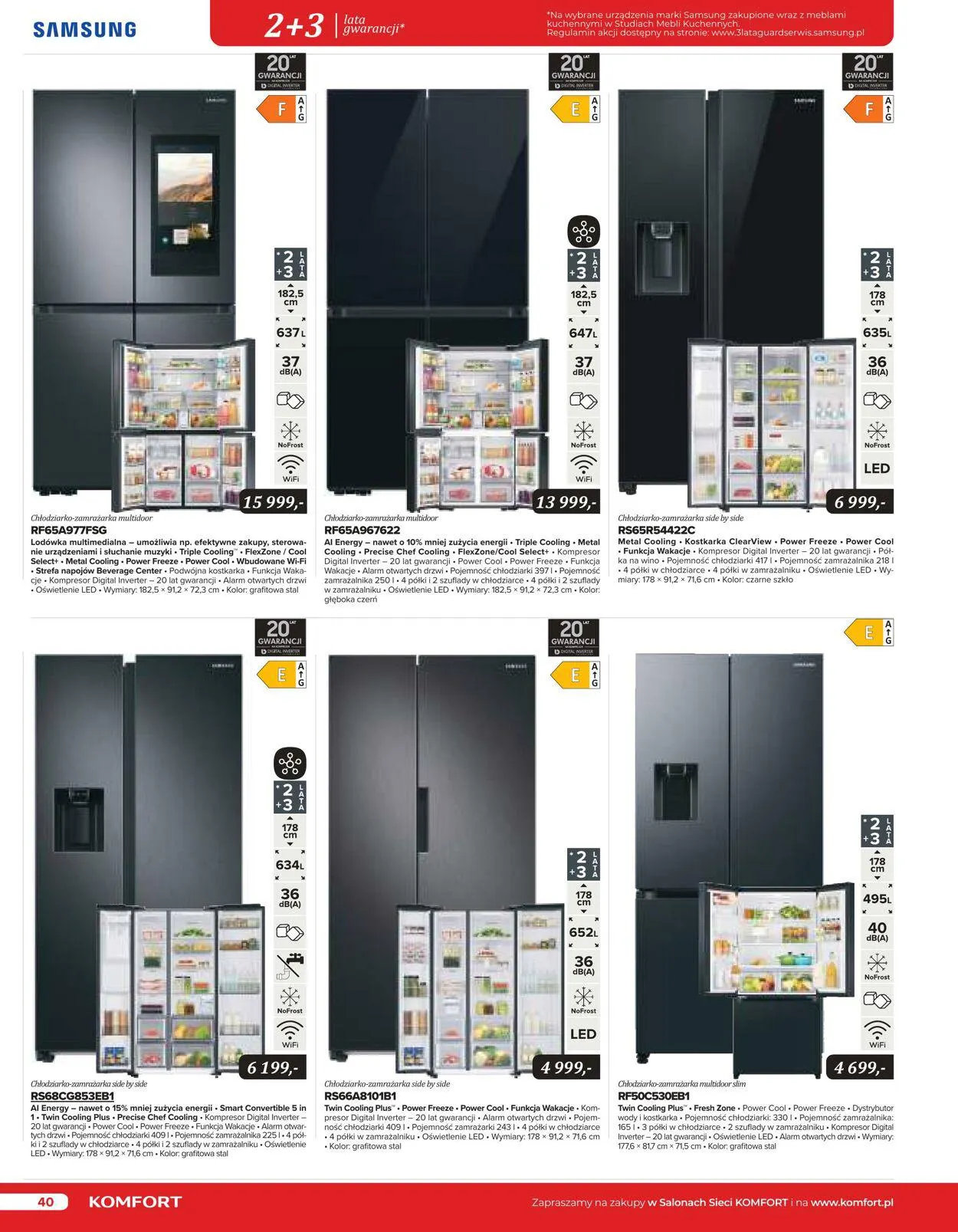 Gazetka Komfort Aktualna gazetka od 25 października do 31 stycznia 2024 - Strona 40