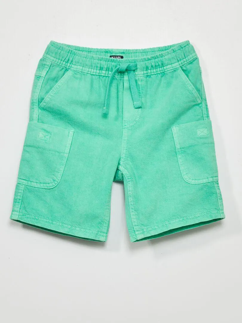 Bermuda en jean - Vert