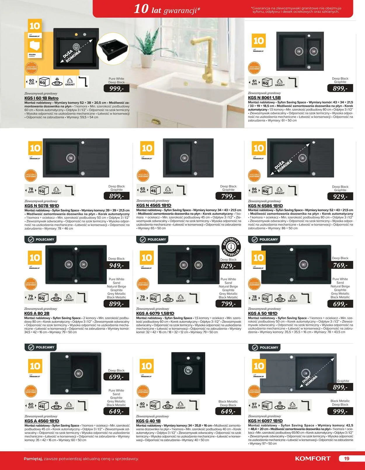 Gazetka Komfort Aktualna gazetka od 25 października do 31 stycznia 2024 - Strona 19