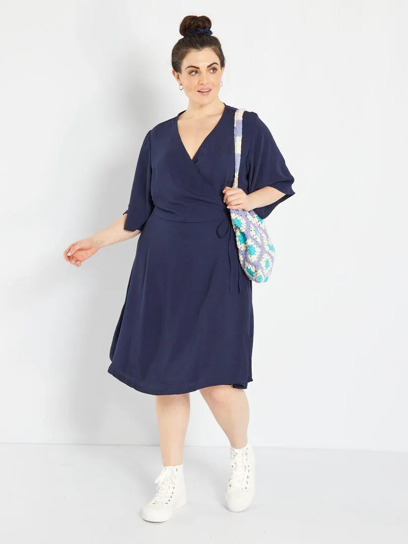 Robe cache-cœur 'Only Carmakoma' - bleu