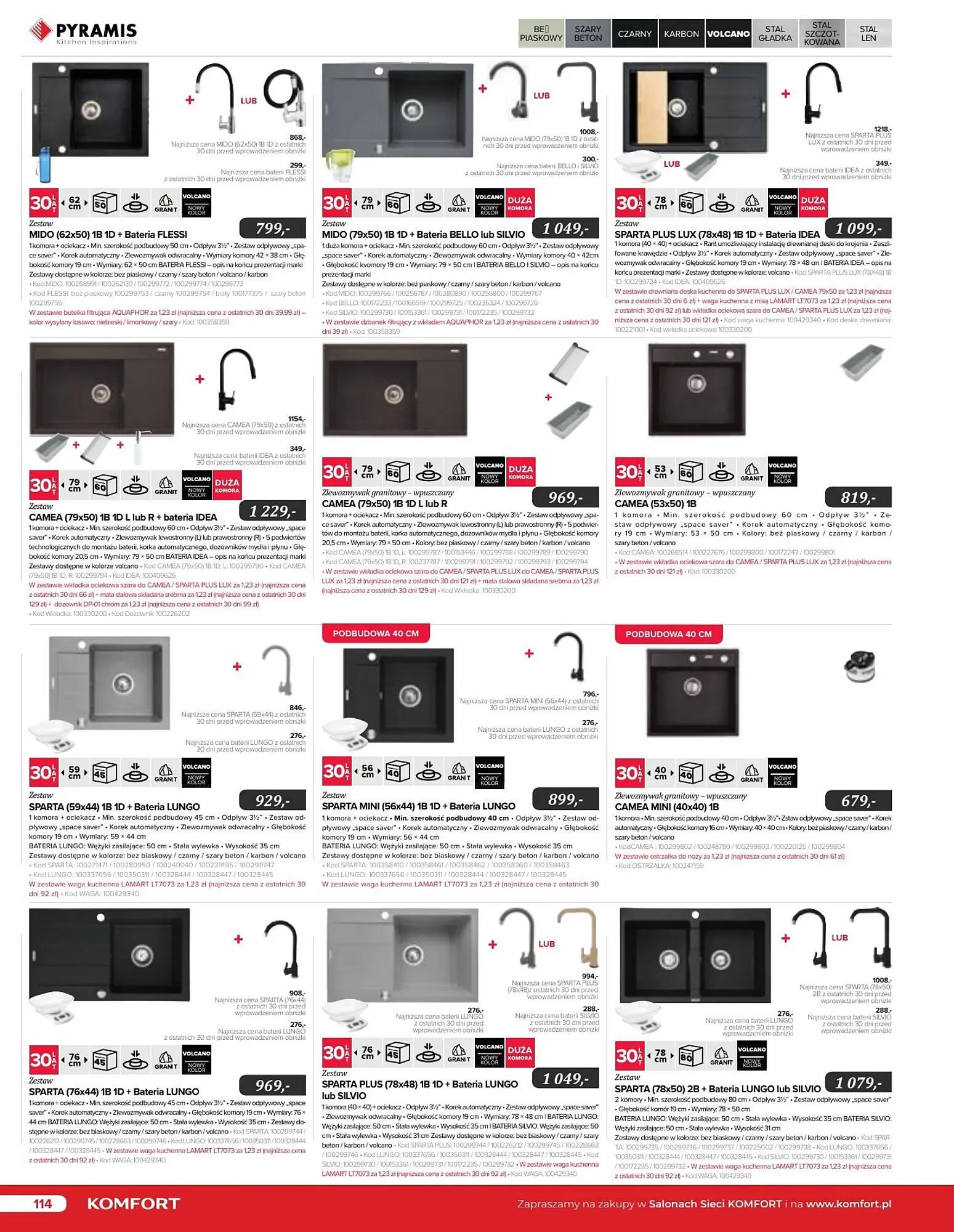 Gazetka Komfort gazetka od 11 września do 31 grudnia 2024 - Strona 114