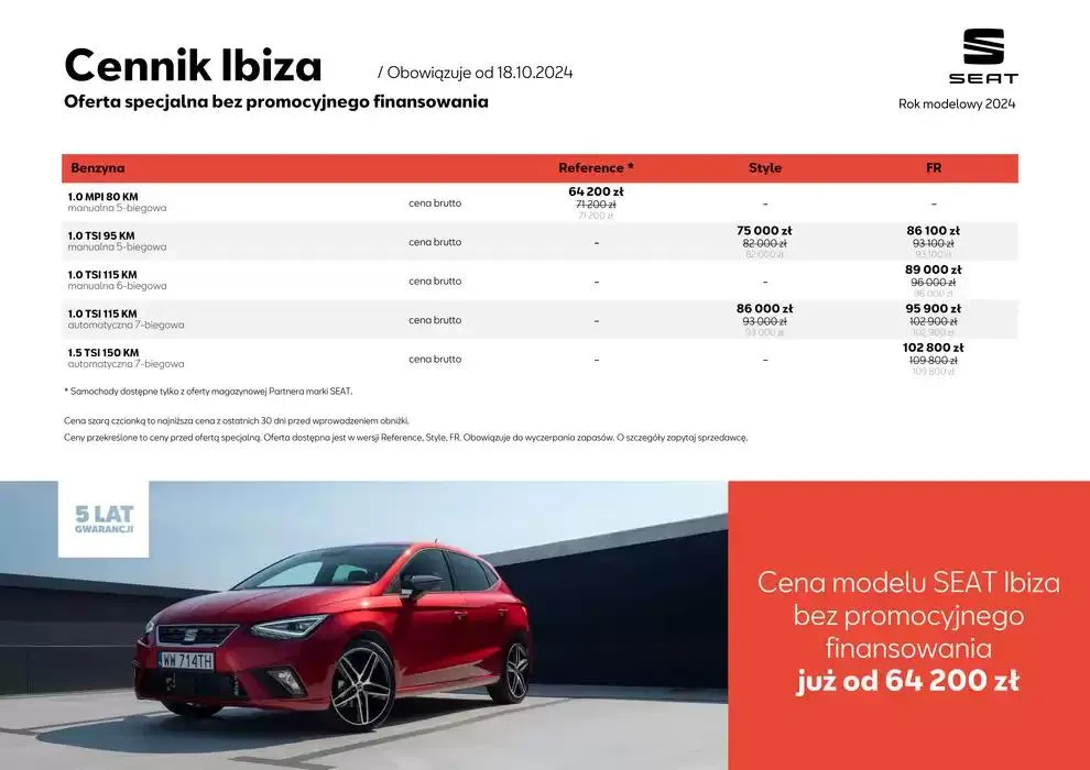 Gazetka SEAT Ibiza - Katalog i cennik od 16 grudnia do 16 grudnia 2025 - Strona 7