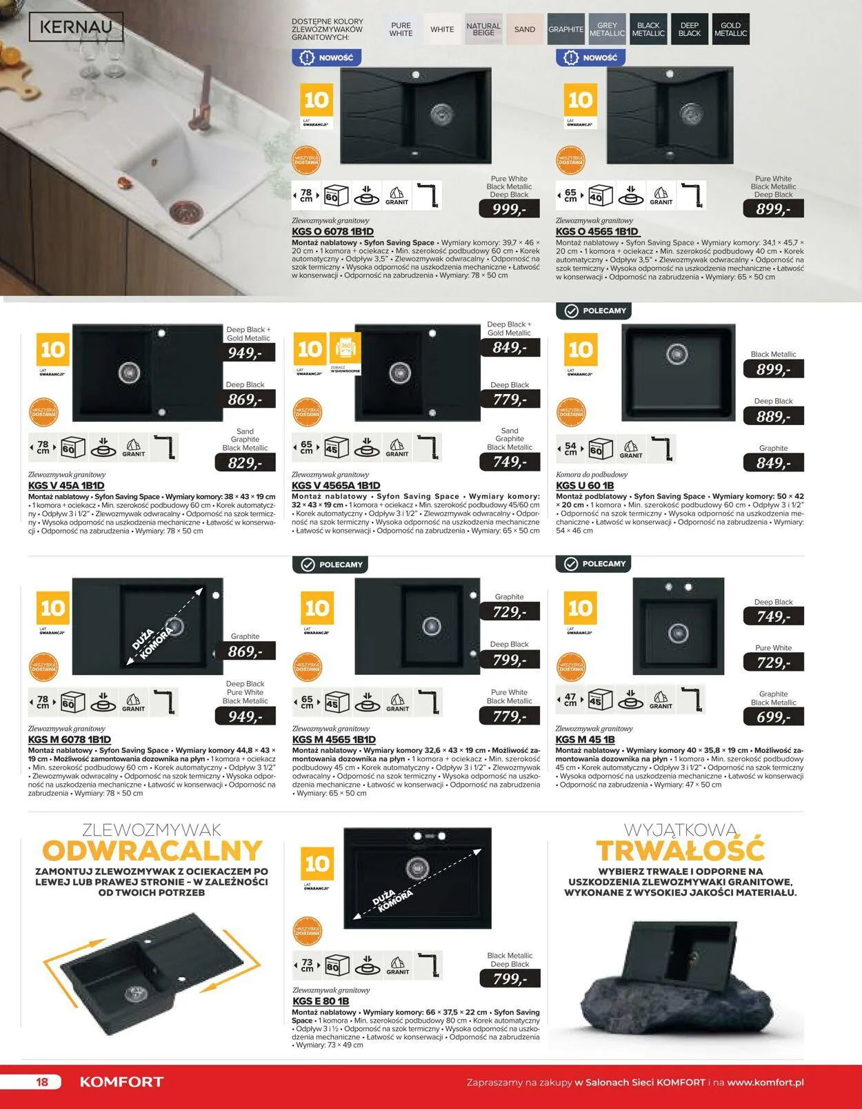 Gazetka Komfort Aktualna gazetka od 25 października do 31 stycznia 2024 - Strona 18