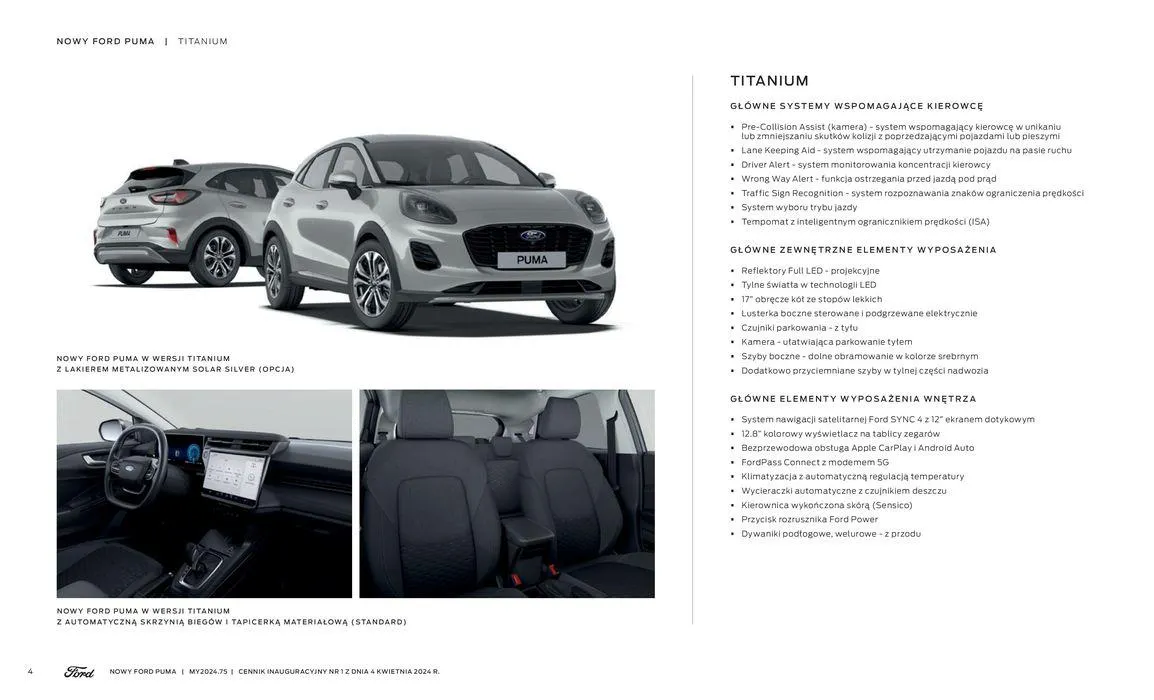 Gazetka NOWY FORD PUMA od 16 kwietnia do 16 kwietnia 2025 - Strona 4