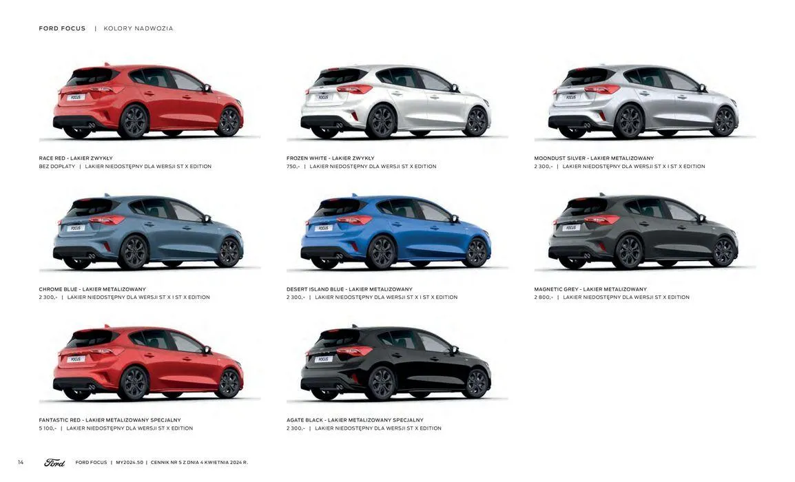 Gazetka FORD FOCUS od 16 kwietnia do 16 kwietnia 2025 - Strona 14