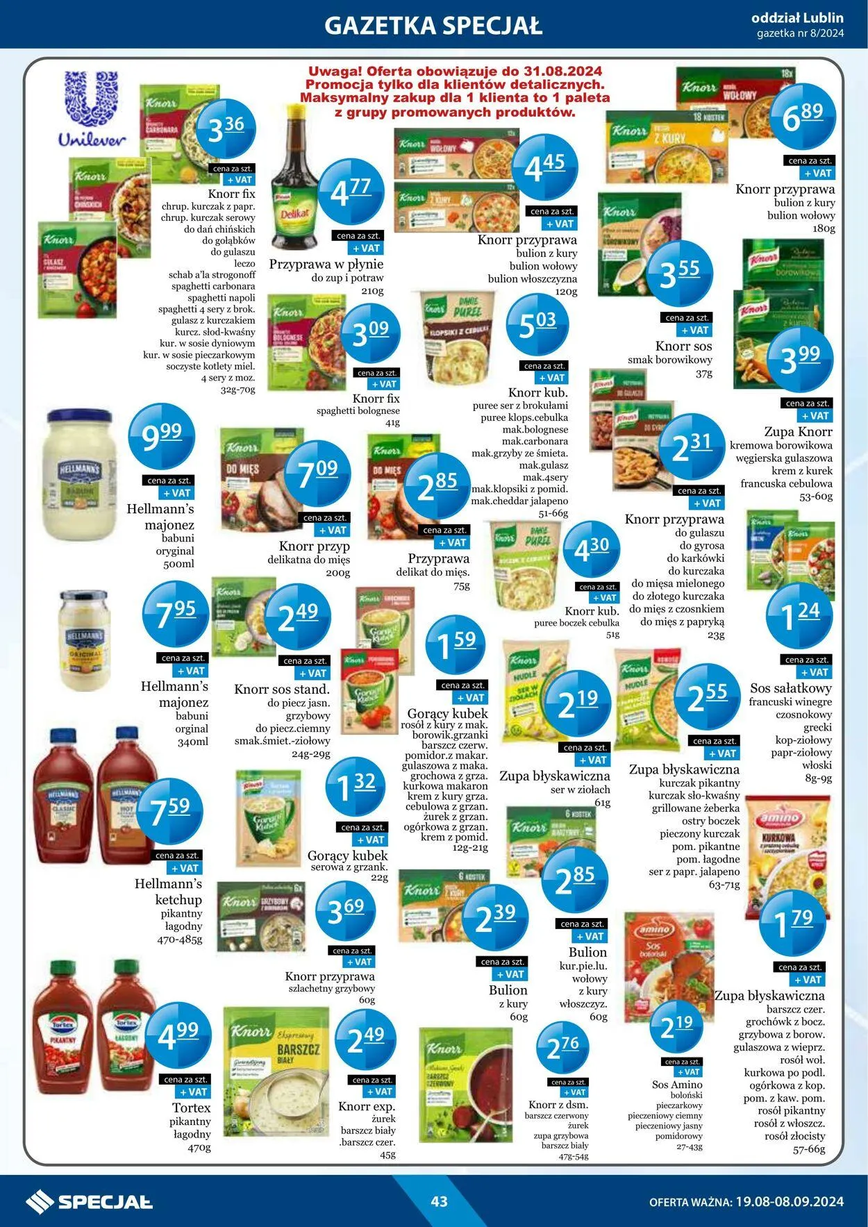 Gazetka Specjał od 19 sierpnia do 8 września 2024 - Strona 43